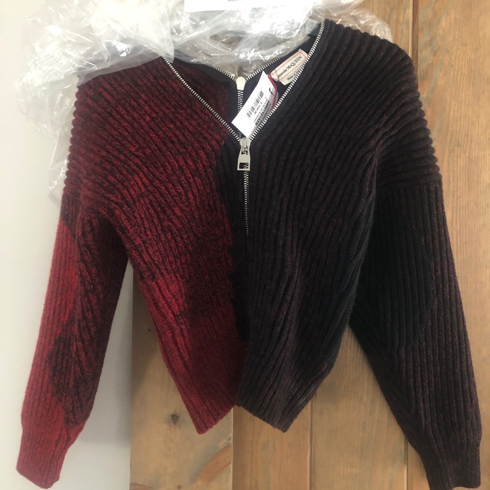 NWT Alexander McQueen colorblock zipped sweater sz Small HP Pick!💕 - Picture 9 of 10